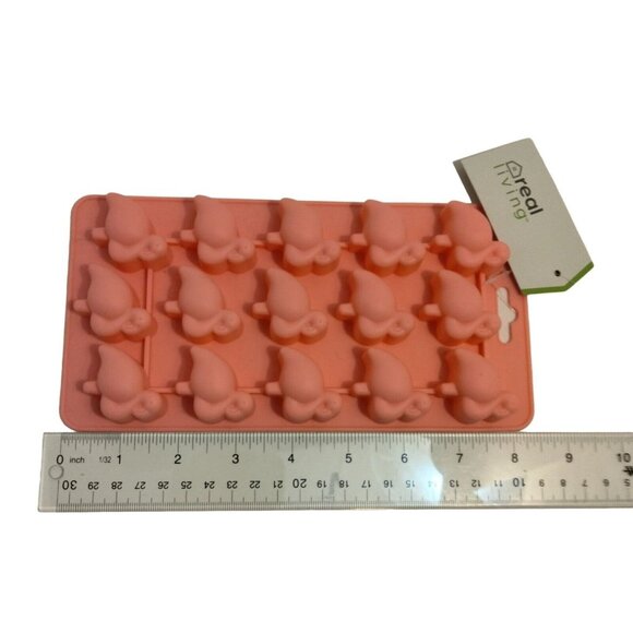 Pink Flamingo Silicone Ice Tray 15 cubes Luau Beach Tropical Coastal Barbiecore - Picture 3 of 4
